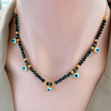 Load image into Gallery viewer, Evil Eye Beaded Chain Necklace