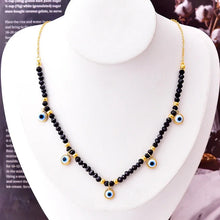 Load image into Gallery viewer, Evil Eye Beaded Chain Necklace