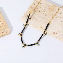 Load image into Gallery viewer, Evil Eye Beaded Chain Necklace