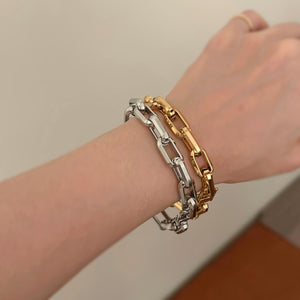 Ash Chunky Cable Bracelet