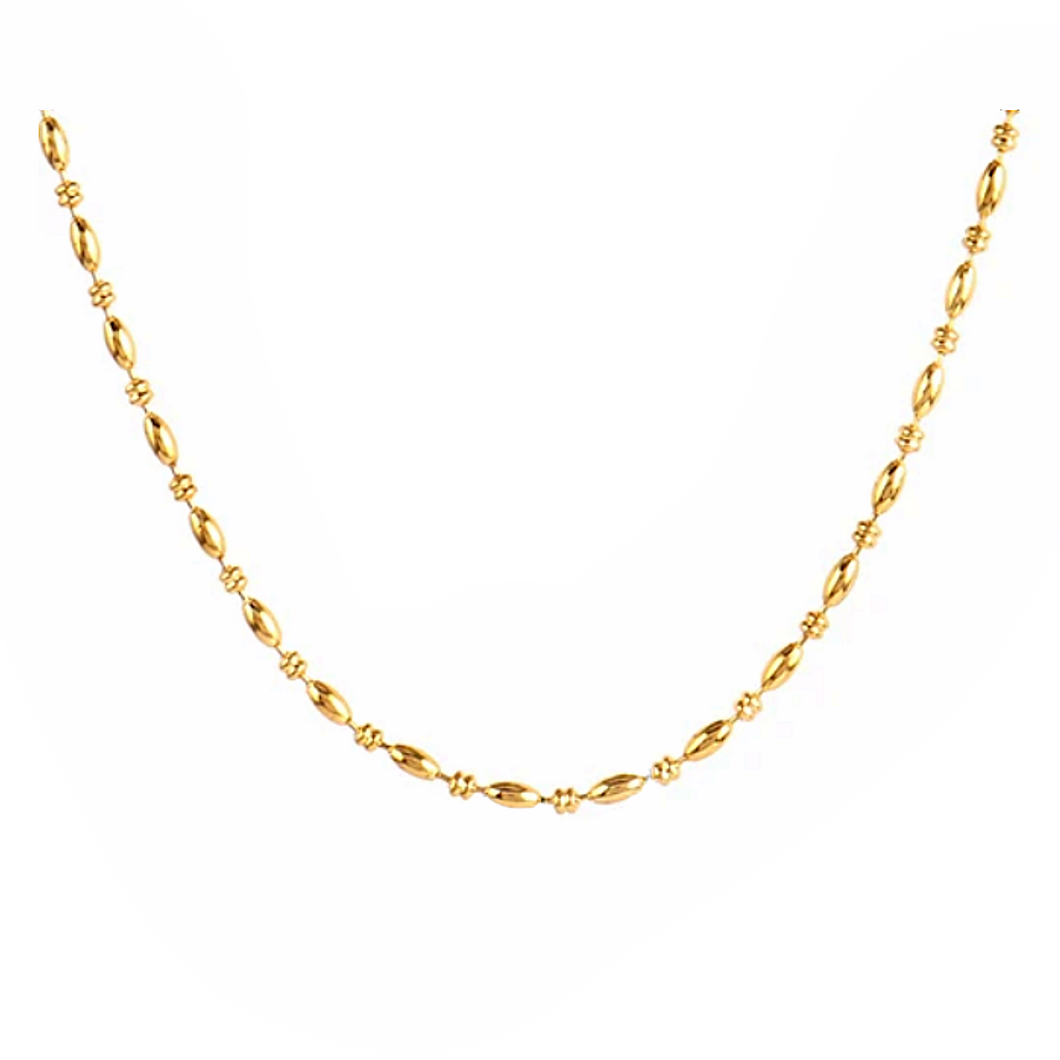 Rue Oval Bead Chain Necklace