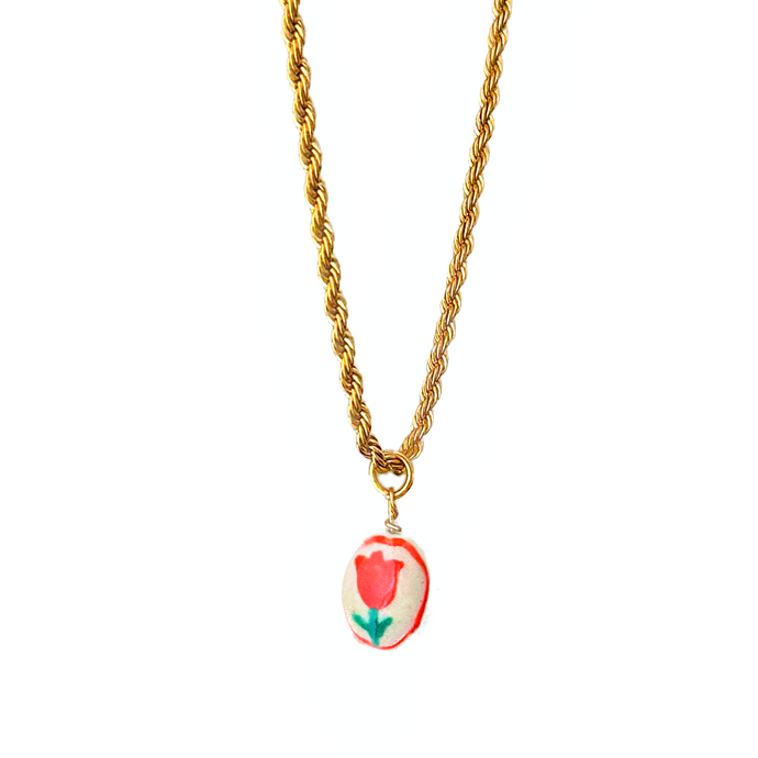 Vintage Tulip Necklace