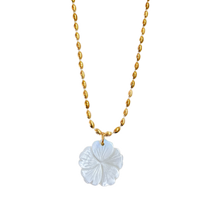 Pearl Fleur Bead Necklace