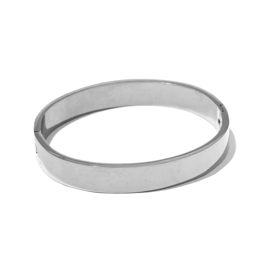 Extra Flat Thick Steel Bangle