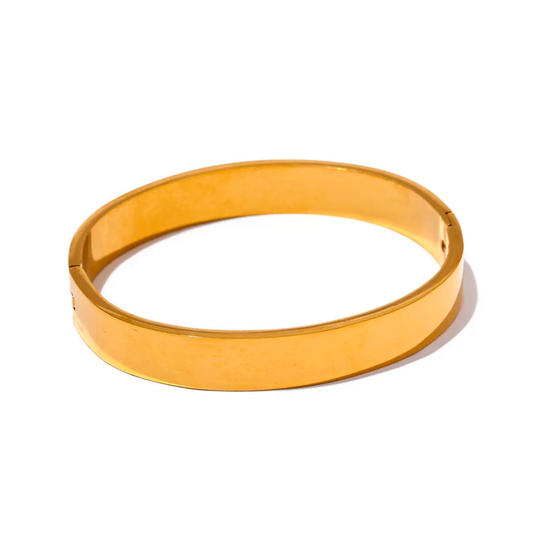 Extra Flat Thick Steel Bangle