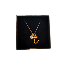 Load image into Gallery viewer, Initial Stone Chain Necklace