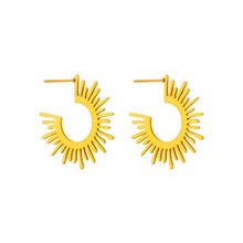 Load image into Gallery viewer, Sunny Light Hoop Earrings