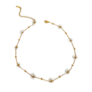 Santan Flower Necklace in Red or White