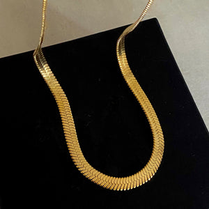 Flat Snake Chain Necklace - 20"
