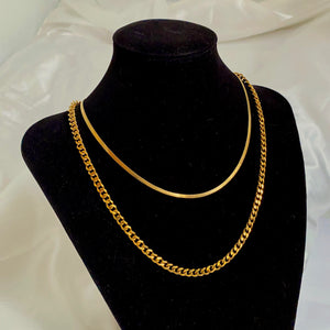Flat Snake Chain Necklace - 18"