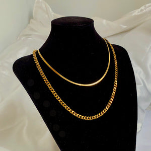 Flat Snake Chain Necklace - 18"