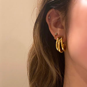 Triple Thick Chunky Hoops
