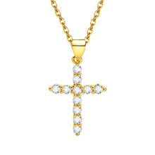 Load image into Gallery viewer, Medium Cross Diamond Necklace