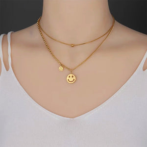 Smiley Layer Necklace