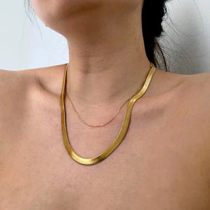 Flat Snake Necklace - 20"