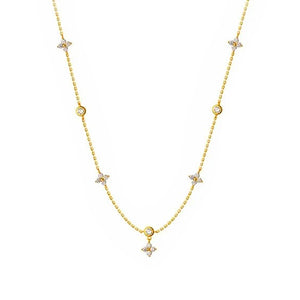 Tiny Bloom Chain Necklace