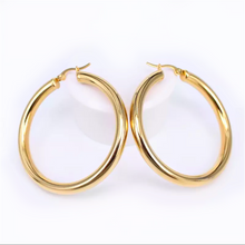 Load image into Gallery viewer, Leo Big Thick Hoop Earrings