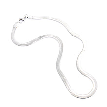 Load image into Gallery viewer, Flat Snake Necklace 16&quot; - Silver