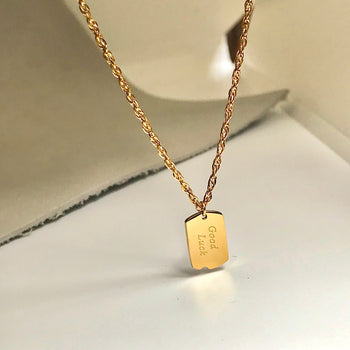 GoodLuck Tag Chain Necklace