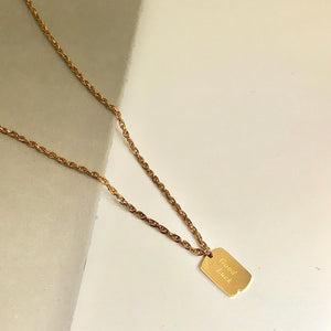 GoodLuck Tag Chain Necklace