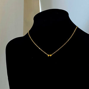 Gold Dot Ball Chain Necklace