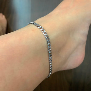 Silver Link Chain Anklet